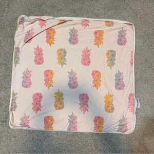 Coco Moon Pink Pineapple Print Hooded Towel